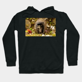 George the mouse in a log pile house Hoodie